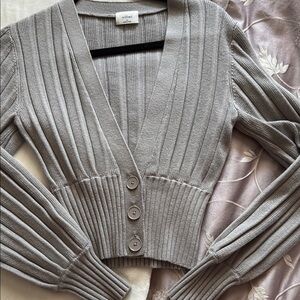 Wilfred Grey Plunge Cardigan